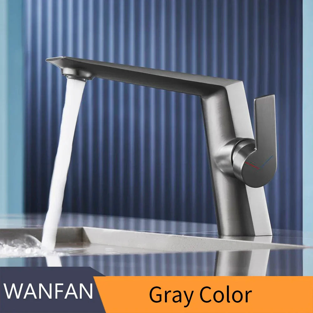DecorBites™ Black Basin Faucet Single Handle Bathroom Sink Mixer Tap
