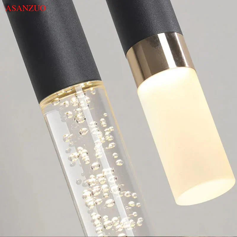 DecorBites™ Black Ring Pendant Lamp Dimmable LED Ceiling Hanging Light