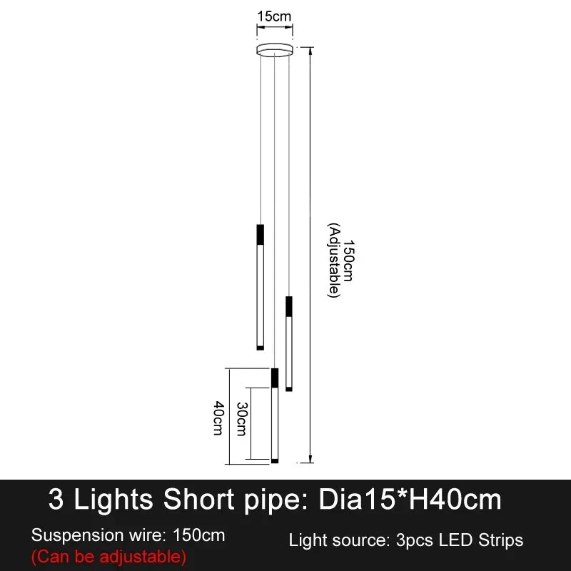DecorBites™ LED Chandeliers Modern Staircase Ceiling Pendant Lighting Luxury Living Room Decor