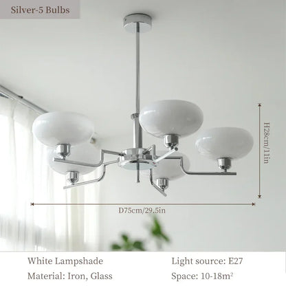 DecorBites™ Bauhaus Medieval Chandelier for Living Room, LED Hanging Lamp