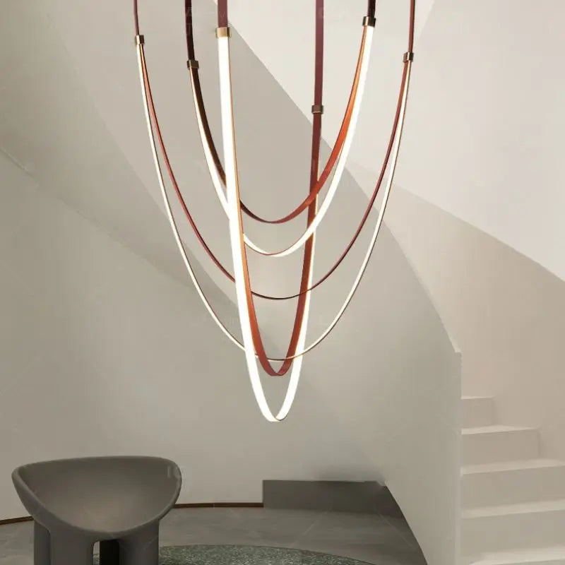 ™ LED Long Strip Chandelier for Modern Living Room and Villa