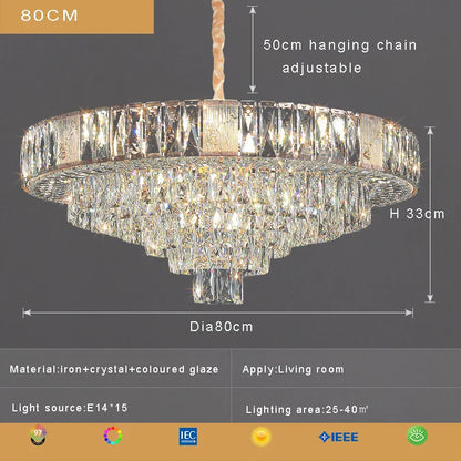 DecorBites™ Crystal Ceiling Chandelier for Home Decoration in Living Room & Bedroom