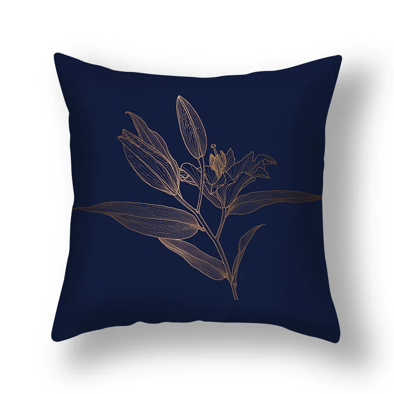 DecorBites™ Ginkgo Leaves Print Sofa Pillowcase 45x45cm Modern Nordic Chair Cushion Cover