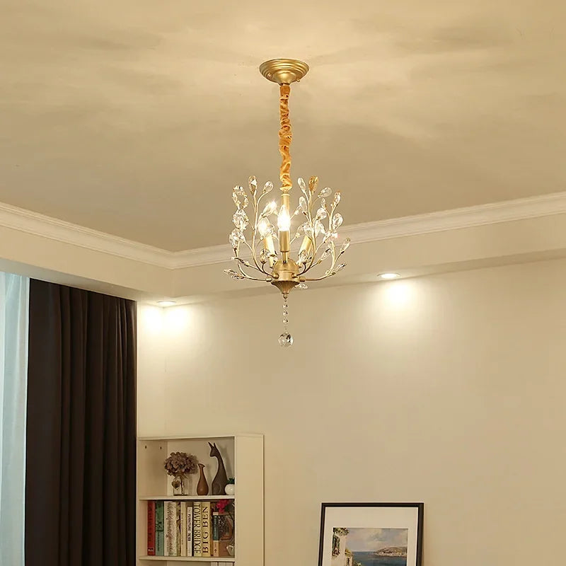 DecorBites™ Crystal Chain Pendant Chandelier LED Lights for Indoor Decor