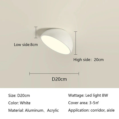 DecorBites™ LED Semicircular Ceiling Light for Bedroom, Aisle, Balcony - Modern & Creative Lighting Fixtures