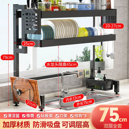 ™ Kitchen Sink Dish Drying Rack Cutlery Organizer Shelf Counter Storage