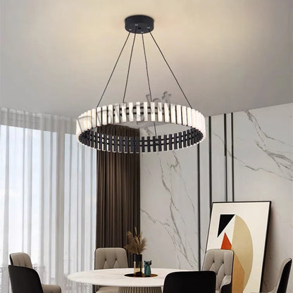 DecorBites™ Lstre Modern Circle Chandelier for Bright 360° Lighting in Living Room, Bedroom, Kitchen