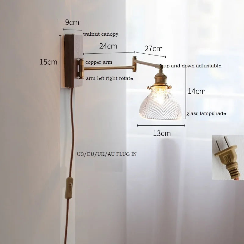 DecorBites™ Ceramic LED Wall Light with Copper Arm, Modern Design, Up Down Lampshade