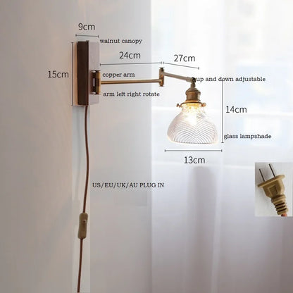 DecorBites™ Ceramic LED Wall Light with Copper Arm, Modern Design, Up Down Lampshade