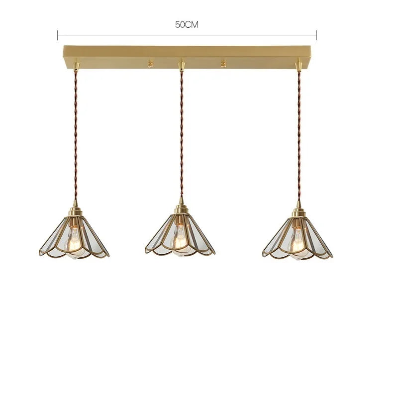 DecorBites™ Glass Copper LED Pendant Lights: Modern Nordic Lighting for Home, Dining, & Restaurant
