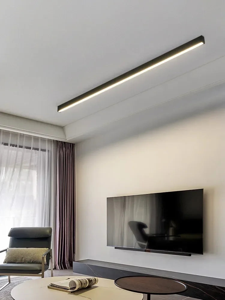 DecorBites™ Black Linear LED Ceiling Lamp for Living Room, Aisle, Dining Room