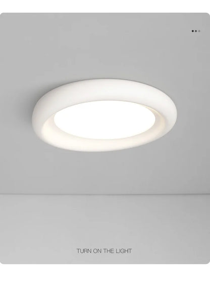 DecorBites™ Cream LED Ceiling Lamp for Girl's Room - Modern Minimalist Master Bedroom Lighting