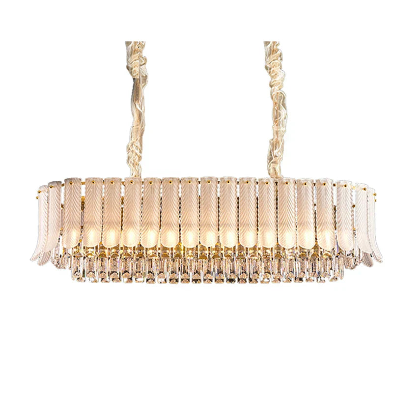 DecorBites™ Crystal Feather Ceiling Pendant Lights for Luxury Home Decor & Living Room
