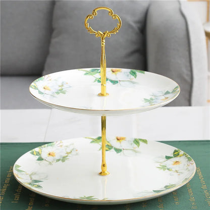 DecorBites™ Green Flowers Ceramic Cup & Saucer Set for Coffee, Tea, Juice, and More