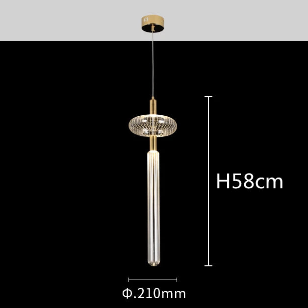 DecorBites™ Glass Tubes Chandelier LED Pendant Lamp for Modern Luxury Lighting
