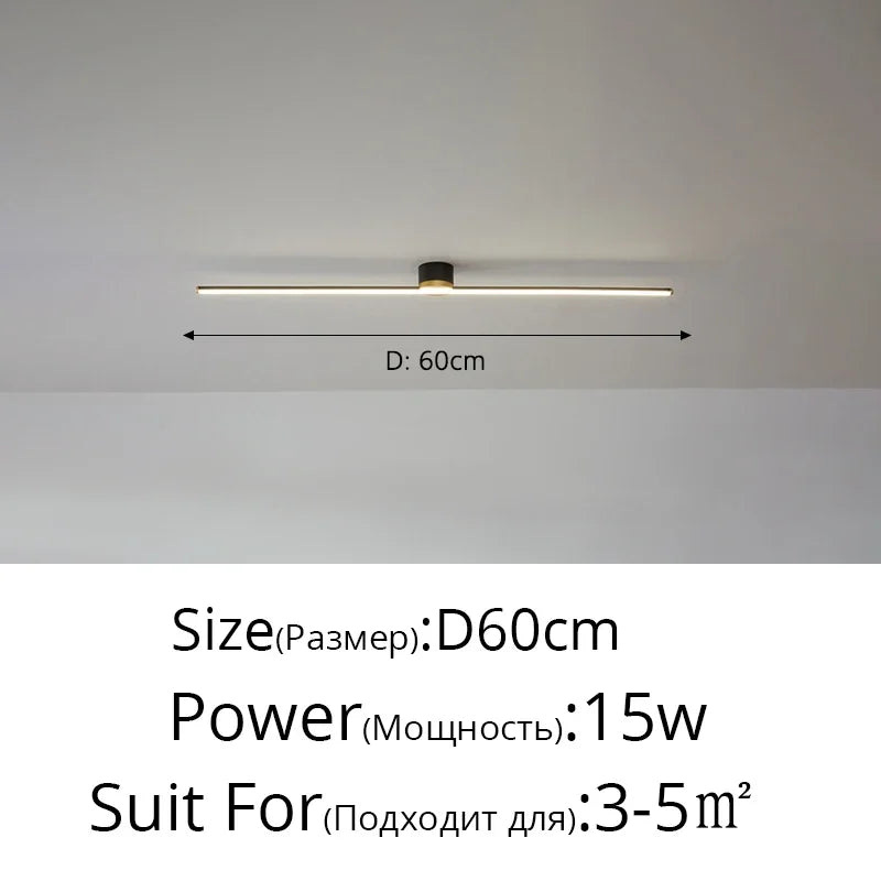 DecorBites™ LED Strip Ceiling Light: Sleek Modern Design for Home Lighting Ambiance