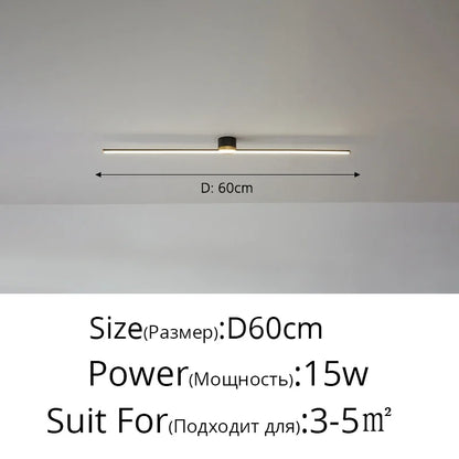 DecorBites™ LED Strip Ceiling Light: Sleek Modern Design for Home Lighting Ambiance
