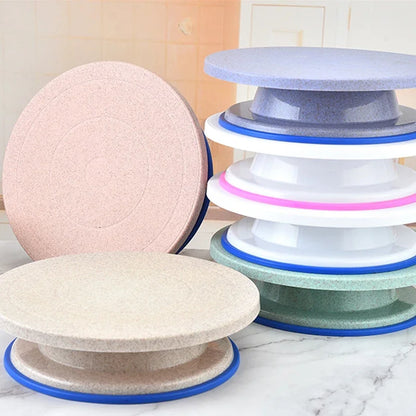 DecorBites™ Cake Decorating Turntable Stand: Rotating Stable Round Cake Table for Baking