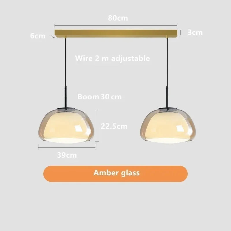 DecorBites™ Glass Jelly Pendant Lamp - Minimalist Luxury Design for Home Living Room