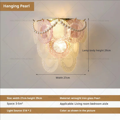 DecorBites™ Luxe Crystal Glass Wall Lamp for Aisle, Living Room, Bedroom & Corridor Lighting