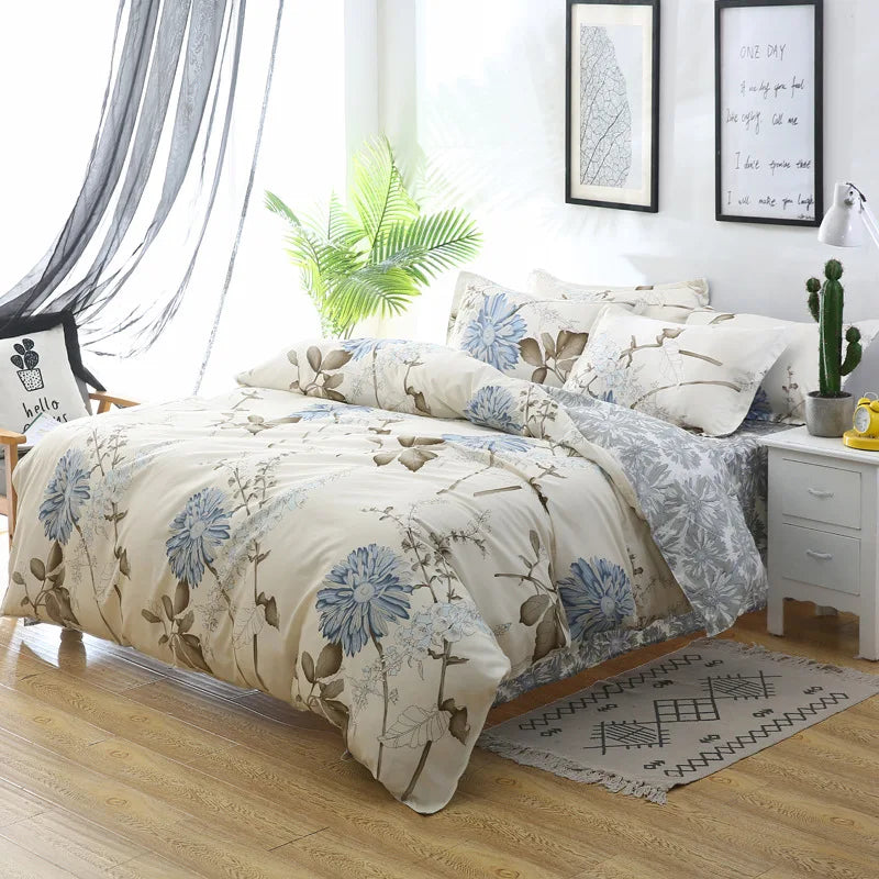DecorBites™ Lattice Plant Geometric Pattern Bedding Set with Sheet Pillows