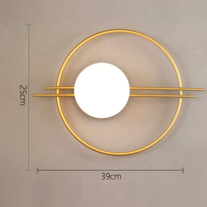 DecorBites™ Glass Gold LED Wall Lamp for Chic Indoor Lighting