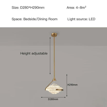 DecorBites™ Gold LED Pendant Lamp: Modern Luxury Style for Bedroom, Living Room, Dining Room