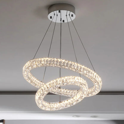 DecorBites™ Crystal Chandelier Ring - Elegant Light Luxury for Living Room, Dining Room & Bedroom