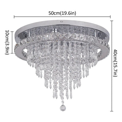 DecorBites™ Crystal Ceiling Lamp Smart LED Chandelier Remote Control Hanging Decor