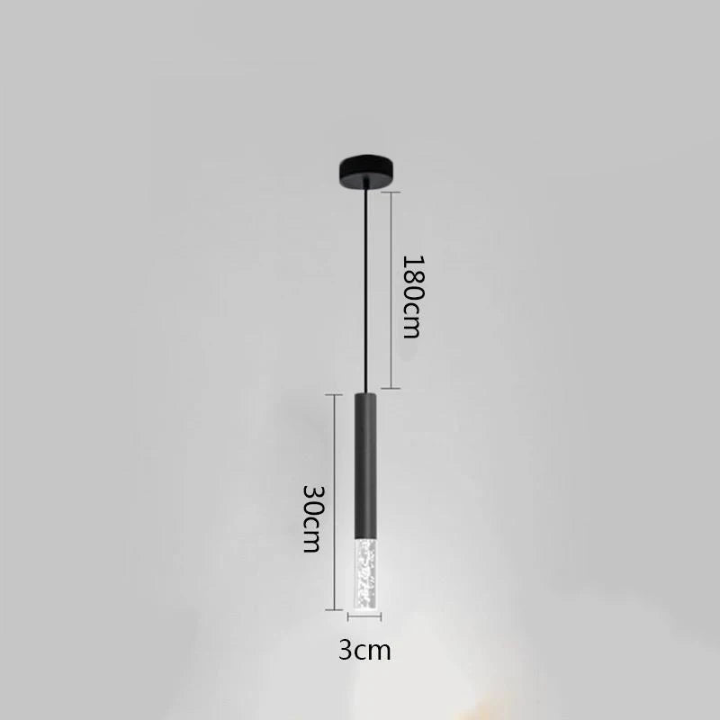 DecorBites™ Black Ring Pendant Lamp Dimmable LED Ceiling Hanging Light