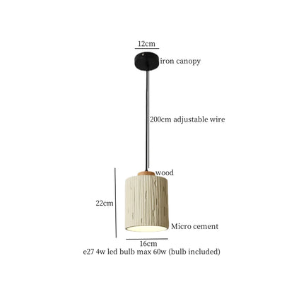 DecorBites™ Columnar Micro Cement LED Hanging Lamps | Home Decor Pendant Light
