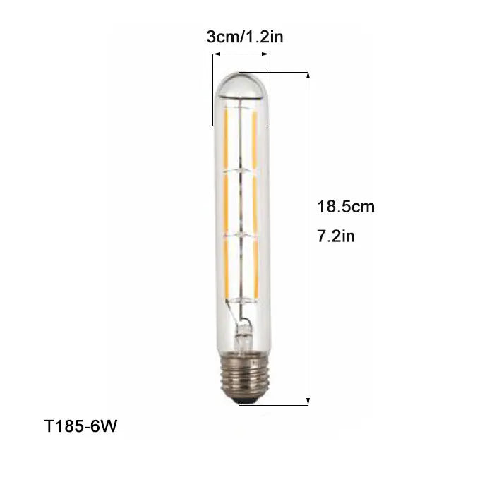 DecorBites™ LED Filament Tubular Edison Bulb 6000K T10 T185 T225 T30 T300 4W 6W 8W