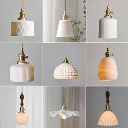 ™ Japanese Ceramic Pendant Light Scandinavian Style Luxury Lamp