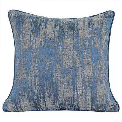 DecorBites™ Blue Geometry Jacquard Pillow Cover 45x45cm Sofa Decoration