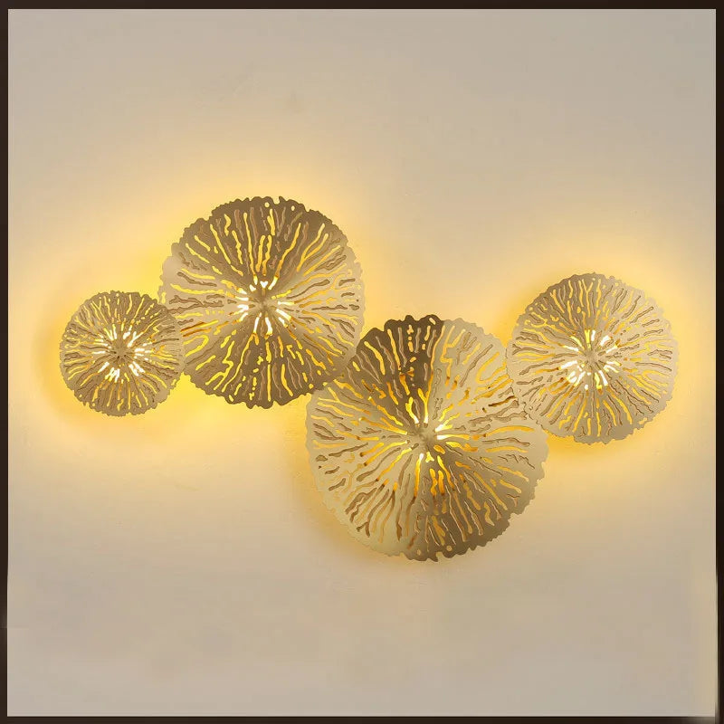 DecorBites™ Lotus Leaf Copper Wall Lamp LED Light for Home Decor