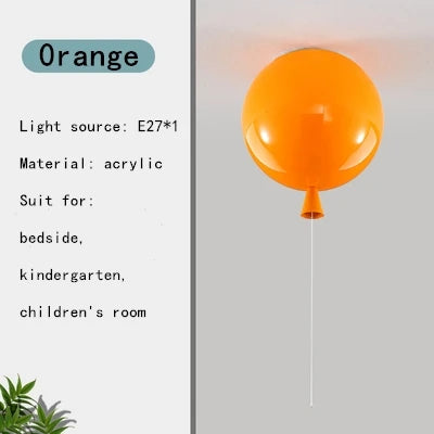 DecorBites™ LED Balloon Ceiling Lamp: New Nordic Style for Children's Room, E27 Indoor Lighting Fixtures