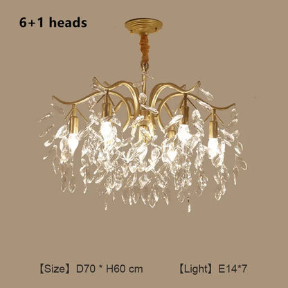 DecorBites™ Crystal Chandelier: Modern Luxe LED Branch Lighting for Living Room and Bedroom.