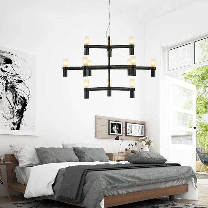 DecorBites™ Crown Major Chandelier G9 Luxury Foyer Chandelier, White Gold, Chrome Metal