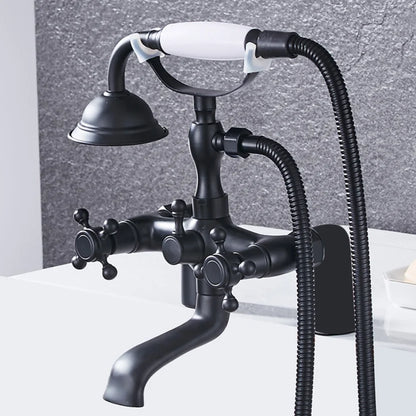DecorBites™ Antique Chrome Bathtub Shower Mixer Faucet Tap Set for Bathroom