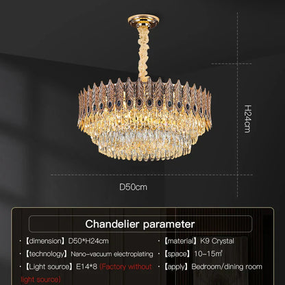 DecorBites™ Crystal Chandelier: Elegant & Modern Bedroom & Living Room Lighting