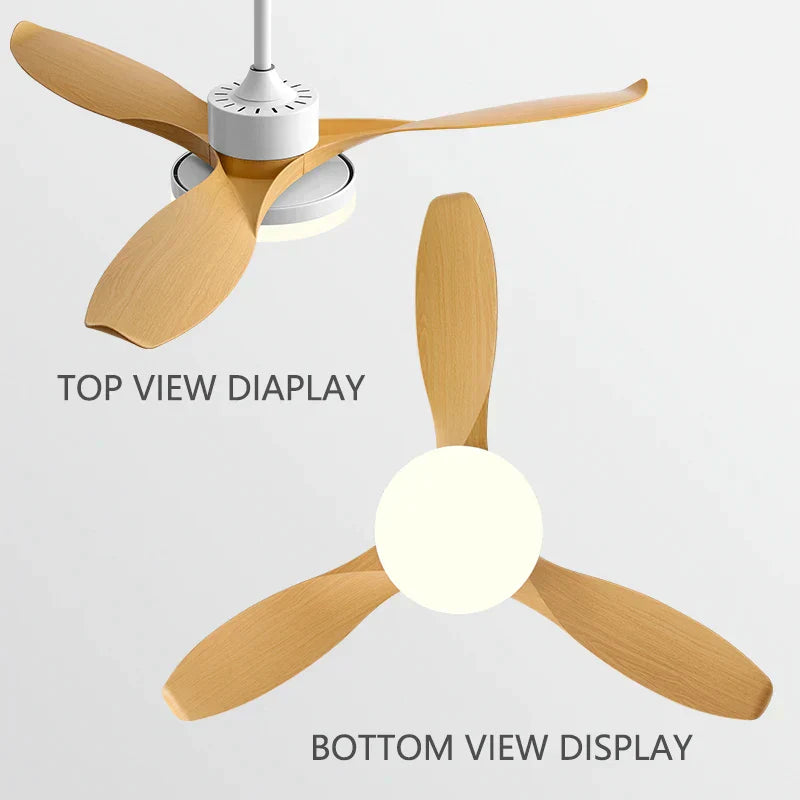 DecorBites™ 52" DC Ceiling Fan with 3 ABS Blades and 60W LED Light, Remote Control