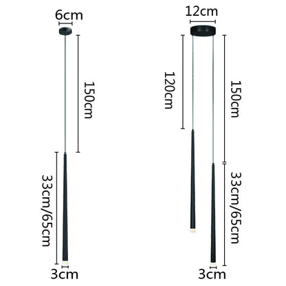DecorBites™ LED Minimalist Pendant Lamp - Black/White for Bedroom, Dining, Coffee Shop Lighting
