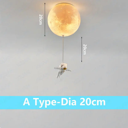 DecorBites™ Astronaut Globe Ceiling Light for Kids Room - 18cm/20cm/25cm