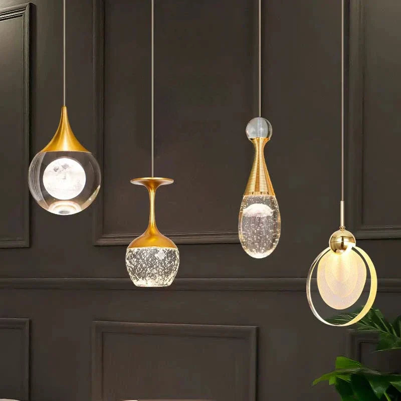 DecorBites™ Crystal LED Chandelier for Dining Room Decor & Kitchen Island Lighting
