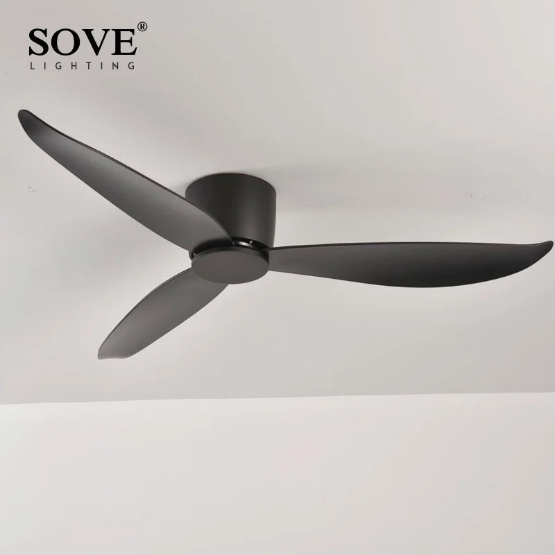 DecorBites™ 17cm White DC Ceiling Fan with Remote Control - Simple and Ultra Thin