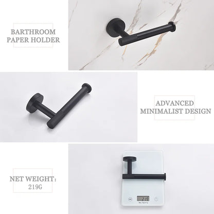 DecorBites™ Bathroom Hardware Set: Towel Rack, Toilet Brush, Paper Holder, Soap Dispenser, Towel Bar, Hook