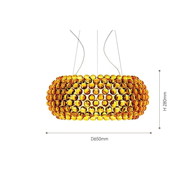 DecorBites™ Acrylic RS7 Bulb Pendant Lights Caboche Dia35/50/65CM Clear Gold Lamp