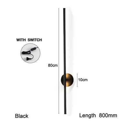 DecorBites™ 360° Rotation LED Wall Lights for Sofa Background, Black Wall Sconce Fixtures