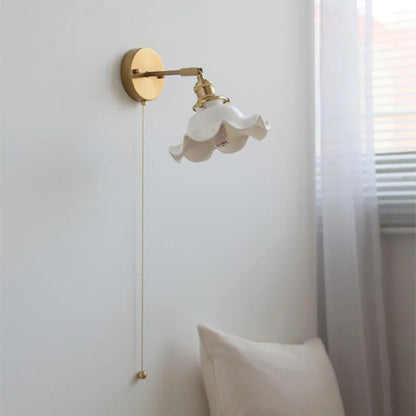DecorBites™ Ceramic LED Wall Lights with Pull Chain Switch for Bathroom Mirror