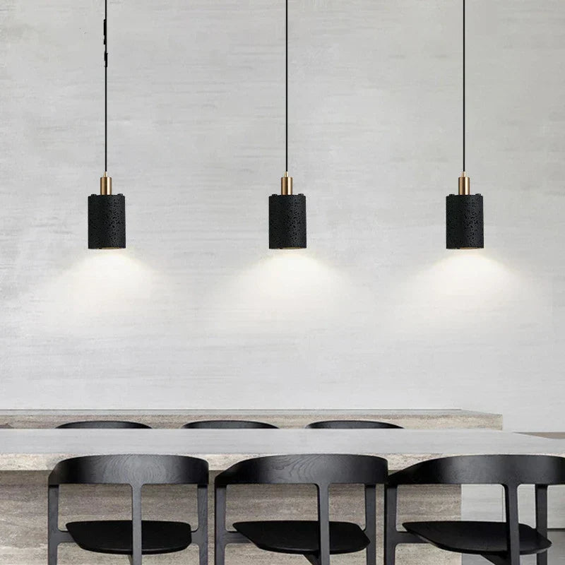 DecorBites™ Black Hole Stone Chandelier | Nordic Raw Stone Decorative Bedside Lamp